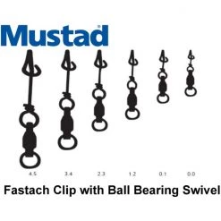 Swivels Mustad Ultrapoint Fastach Clips With Ball Bearing Swivel -Outlet Fishing Accessories Store MFTCBB 1