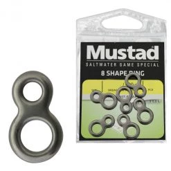 Split Rings Mustad Stainless Steel 8 Shaped Rings - Figure Of Eight Fishing Rings
