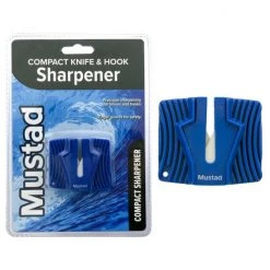 Sharpeners Mustad Compact Knife And Hook Sharpener With Finger Guards -Outlet Fishing Accessories Store MT302 1
