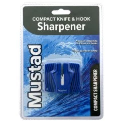 Sharpeners Mustad Compact Knife And Hook Sharpener With Finger Guards -Outlet Fishing Accessories Store MT302 3