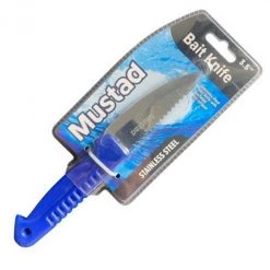 Knives 3.5 Inch Mustad Stainless Steel Bait Knife With Serrated Fish Scraper