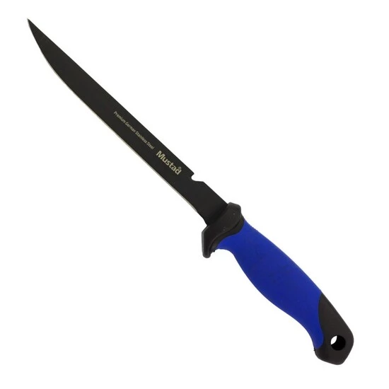 Knives 6 Inch Mustad Stainless Steel Fillet Knife With Sheath -Black Teflon Coated 4 Knives 6 Inch Mustad Stainless Steel Fillet Knife With Sheath -Black Teflon Coated - Image 2