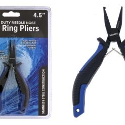 Mustad 4.5 Inch Heavy Duty Needle Nose Split Ring Pliers - Stainless Steel