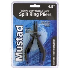 Mustad 4.5 Inch Heavy Duty Needle Nose Split Ring Pliers - Stainless Steel -Outlet Fishing Accessories Store MT316 3