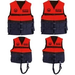 Watersnake Motors & Accessories 2 X Watersnake Nomad Adult Or Child Life Jackets - Red Level 50 PFDs -Outlet Fishing Accessories Store Nomad PFD Red 2Pack