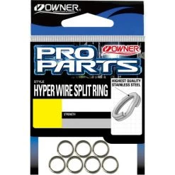 1 Packet Of Owner 5196 Stainless Steel Hyper Wire Split Rings -Outlet Fishing Accessories Store Owner 5196 Split Rings