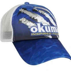 Hats/Caps Okuma Blue Mesh Trucker Fishing Cap - Adjustable Fishing Hat