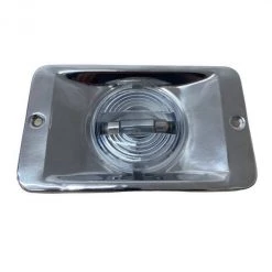 Marine Lighting Platinum Rectangular Cockpit Light With 10 Watt Bulb And Stainless Steel Housing