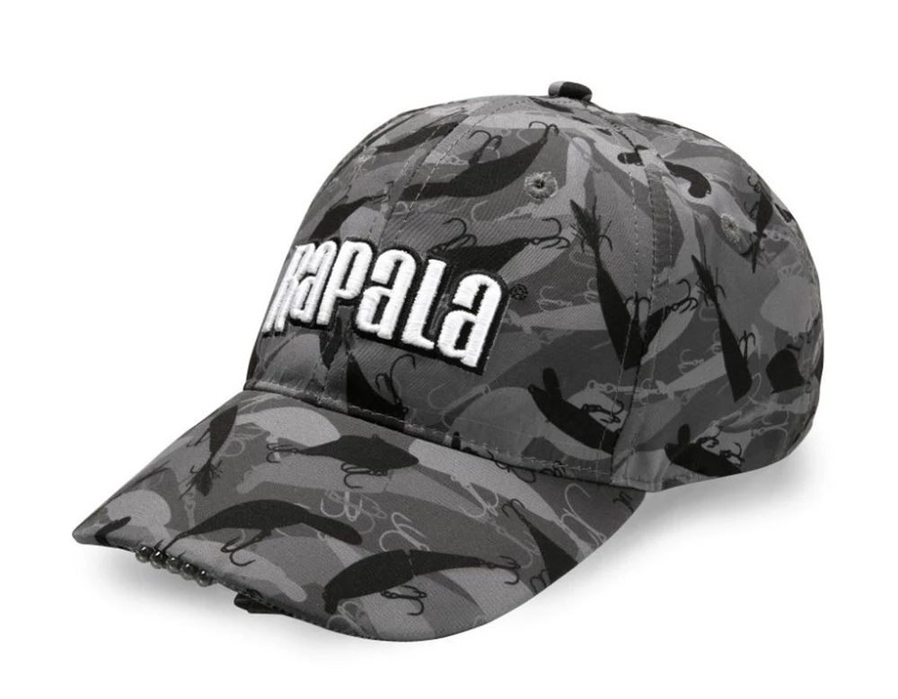 Rapala Camo Fish Lighted Cap - Fishing Hat With 5 LED Lights - Fishing Head Lamp 1 Rapala Camo Fish Lighted Cap - Fishing Hat With 5 LED Lights - Fishing Head Lamp