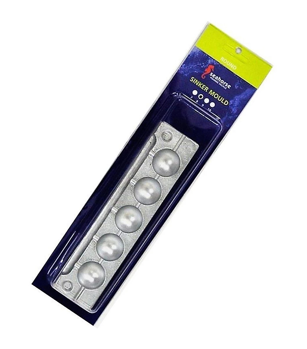 Sinker Moulds Seahorse 8 Ball Sinker Mould - Makes 5 Sinkers - Made In Australia 3 Sinker Moulds Seahorse 8 Ball Sinker Mould - Makes 5 Sinkers - Made In Australia