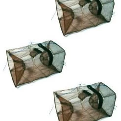 Bait Traps & Berley Buckets 3 X Seahorse Collapsible Shrimp/Bait Traps With 2 Inch Entry Rings-Bulk 3 Pack