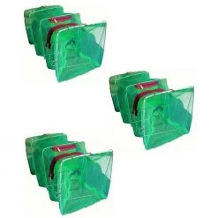 Bait Traps & Berley Buckets 3 X Seahorse Collapsible Shrimp/Bait Traps With 3 Inch Entry Rings - Bulk 3 Pack