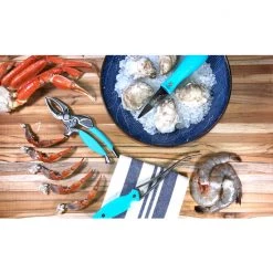 Scalers/Fish Cleaning Toadfish Outfitters Coastal Kitchen Collection Set - Seafood Tool Kit 9 Scalers/Fish Cleaning Toadfish Outfitters Coastal Kitchen Collection Set - Seafood Tool Kit -Outlet Fishing Accessories Store TFCKCSET TEAL 2