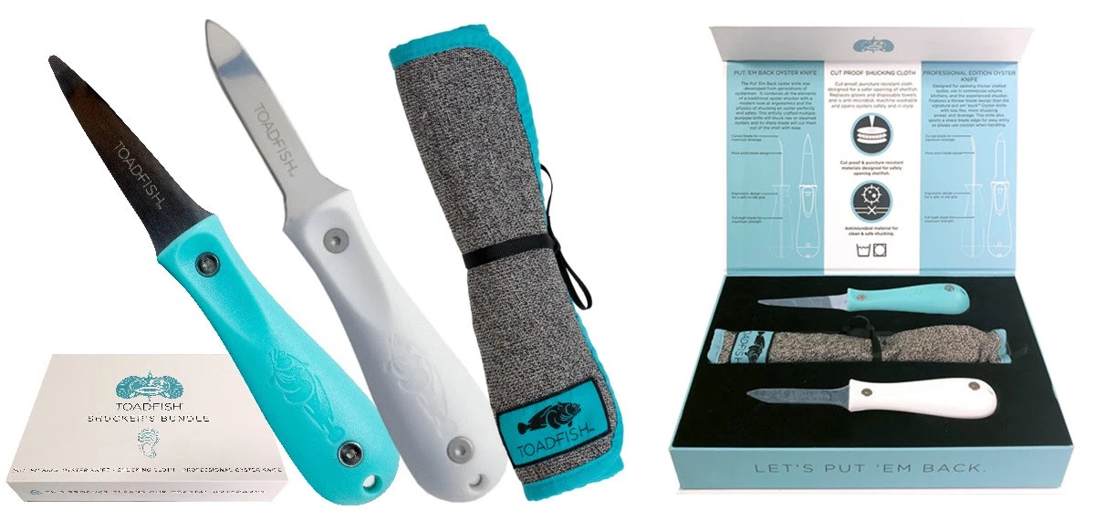 Knives Toadfish Outfitters Oyster Shucking Knife Bundle 3 Knives Toadfish Outfitters Oyster Shucking Knife Bundle