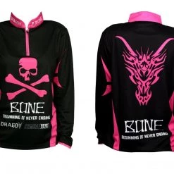 Fishing Shirts & Polos Pink Bone Long Sleeve Fishing Shirt With Zippered Front