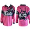 Fishing Shirts & Polos Team Wilson Pink Kids Tournament Long Sleeve Fishing Shirt With Collar -Outlet Fishing Accessories Store TSLSPK12