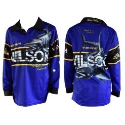 Fishing Shirts & Polos Team Wilson Kids Tournament Long Sleeve Fishing Shirt With Collar -Outlet Fishing Accessories Store TSLSWK