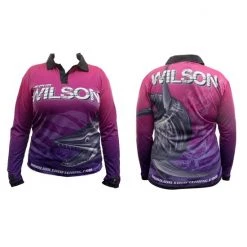 Fishing Shirts & Polos Team Wilson Pink/Purple Tournament Long Sleeve Fishing Shirt - Fishing Jersey -Outlet Fishing Accessories Store TSLSWPP8 1