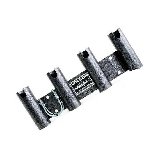 Rod Holders And Rod Rests Wilson Bull Bar Rod Holder Black Hammertone Aluminium 4 Hole 4 Rod Holders And Rod Rests Wilson Bull Bar Rod Holder Black Hammertone Aluminium 4 Hole - Image 2