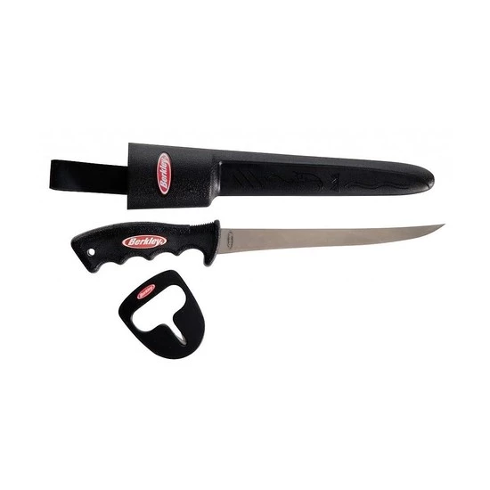 Knives Berkley 7" Stainless Steel Fillet Knife + Sheath & Knife Sharpener-Fish Cleaning 4 Knives Berkley 7" Stainless Steel Fillet Knife + Sheath & Knife Sharpener-Fish Cleaning - Image 2