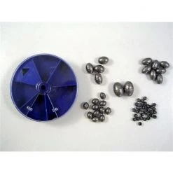 Surecatch Sinker Pack - 55 Assorted Egg Sinkers In Easy Dispensing Pack 5 Sizes -Outlet Fishing Accessories Store egg sinker pack 5