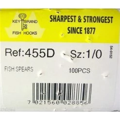100 X Mustad 455D Size 1/0 Barb Fishing Spear Heads - 210mm Spear Points -Outlet Fishing Accessories Store h455d1 0x100 6