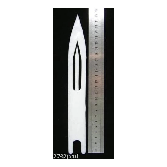 Hooked Online Hooked Online 10 Inch White Plastic Net Needle 5 Hooked Online Hooked Online 10 Inch White Plastic Net Needle - Image 3