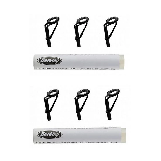Repair Kits 2 X Berkley Fishing Rod Tip Repair Kit-3 Black Replacement Tips+Quick-Dry Cement 4 Repair Kits 2 X Berkley Fishing Rod Tip Repair Kit-3 Black Replacement Tips+Quick-Dry Cement - Image 2