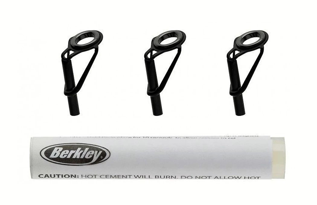 Repair Kits Berkley Fishing Rod Tip Repair Kit - 3 Black Replacement Tips & Quick-Dry Cement 3 Repair Kits Berkley Fishing Rod Tip Repair Kit - 3 Black Replacement Tips & Quick-Dry Cement